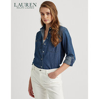 Lauren/拉夫劳伦女装 2021年春季牛仔布衬衫60467 400-蓝色 L