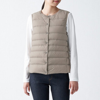 MUJI 无印良品 女士无袖羽绒服 BDC06C0A 浅米色 M