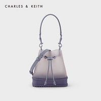 CHARLES＆KEITH2021春季新品CK2-10781419女士透明抽绳斜挎水桶包 Lilac浅紫色 S