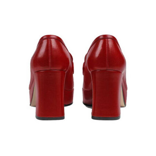 GUCCI 古驰 女士皮革高跟鞋 572228 0G0V0 红色 38.5
