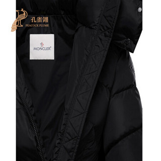 孔雀翎Moncler/蒙口2020新款女士ALOES可拆卸式兜帽双向拉链尼龙羽绒服 黑色 3