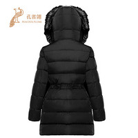 孔雀翎Moncler/蒙口2020新款女士休闲APHROTI尼龙长款羽绒大衣 黑色 2