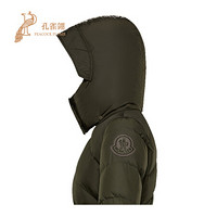 孔雀翎Moncler/蒙口长款羽绒服2020冬季新款女装时尚经典AGOT弹性修身尼龙 黑色 0