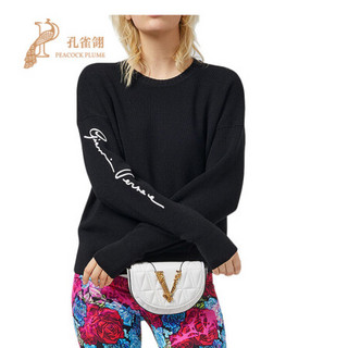 Versace/范思哲2020新款女士饰有GV签名圆领休闲羊毛长袖套头衫 红色 46