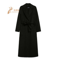 MaxMara/麦丝玛拉2021新款女士翻领贴袋宽松款式羊毛羊绒大衣 色 42