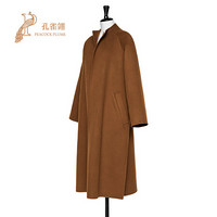 MaxMara/麦丝玛拉新款女士纯羊绒双层面料圆领束腰时尚羊绒大衣 红色 42