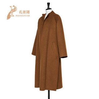 MaxMara/麦丝玛拉新款女士纯羊绒双层面料圆领束腰时尚羊绒大衣 红色 46