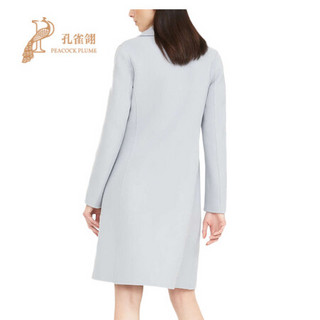 MaxMara/麦丝玛拉2021新款女士UGGIOSO翻领双层纯羊毛单排扣大衣 浅色 38