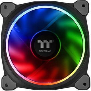 Tt（Thermaltake）Riing Plus 12 LED RGB 机箱风扇散热器（12cm风扇*3/1680万色/数位控制盒/LED导光圈）