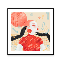 dprints迪品 现代简约装饰画创意家装沙发背景墙《追崇》