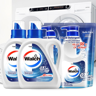 Walch 威露士 抗菌有氧洗衣液 1L*2瓶+500ml*2袋