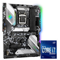 ASRock 华擎 Z490 STEEL LEGEND ATX主板（intel LGA1200、Z490）+英特尔 酷睿i7-10700KF CPU套装