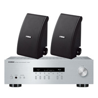 YAMAHA 雅马哈 R-S202+NS-AW392 壁挂吊顶音响 家用客厅背景音乐蓝牙功放音响 会议/户外系统音响(3件套)
