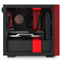 恩杰 NZXT H210 黑红 mini-ITX机箱（一键开启钢化玻璃侧板/前置USB-C/240水冷支持）