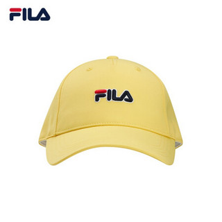 FILA 斐乐官方情侣棒球帽 2021年夏季新款百搭时尚棒球帽男女  F13U128209F 黄色-YE XS