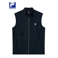 FILA ATHLETICS斐乐男士运动马甲2021夏季新款针织上衣马甲 传奇蓝-NV 190/108A/XXXL