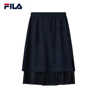 FILA 斐乐官方女子半身裙 2021年夏季新款时尚显瘦半身裙 F11W122301F 传奇蓝-NV 160/62A/S