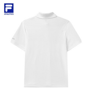 FILA ATHLETICS 斐乐 男士短袖POLO衫2021年夏季新款运动上衣 玉石白-WT 180/100A/XL