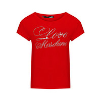 LOVE MOSCHINO 莫斯奇诺 红色logo标短袖T恤衫 W 4 F30 1I E 2065 O84 40 女款