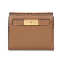 托里·伯奇 TORY BURCH 奢侈品 TB钱包 女士LEE RADZIWILL系列牛皮钱包钱夹驼色迷你款 73584 909