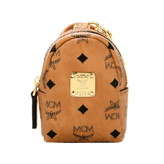 MCM 奢侈品 女款干邑色单肩斜挎双肩背包挂饰 MXZAAVI11CO001