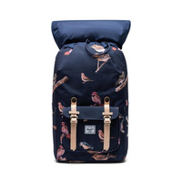 Herschel of Birds十周年系列Little America双肩包 深宝蓝飞鸟印花