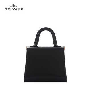DELVAUX 包包女包斜挎奢侈品新品单肩包限量版包挂 Miniatures系列  黑色新年礼物