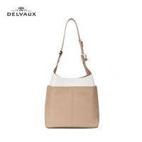 DELVAUX So Cool 系列 包包女包奢侈品斜挎手提包女士水桶包新年礼物 沙色