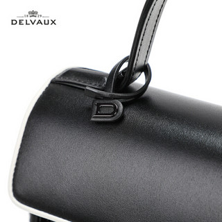DELVAUX 包包女包斜挎奢侈品新品中号单肩包Tempete系列新年礼物 黑色