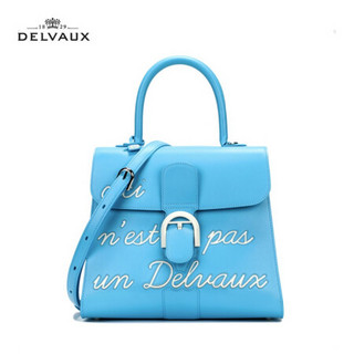 DELVAUX包包女包奢侈品斜挎手提包中号Magritte限量款 这不是一只Delvaux 蓝色字母包