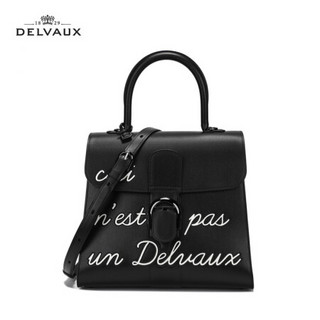 DELVAUX包包女包奢侈品斜挎手提包中号Magritte限量款 这不是一只Delvaux 黑色字母包