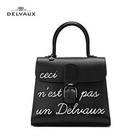 DELVAUX包包女包奢侈品斜挎手提包中号Magritte限量款 这不是一只Delvaux 黑色字母包