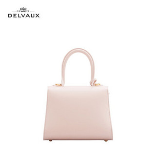 DELVAUX 女包奢侈品包包单肩斜挎手提包迷你 Brillant系列 新年礼物 丝绸粉色