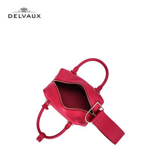 DELVAUX包包奢侈品女包单肩斜挎手提包女迷你包袋 Cool Box系列新年礼物 覆盆子红