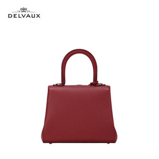 DELVAUX Brillant系列 包包女包斜挎奢侈品新品单肩包迷你新年礼物 酒红色