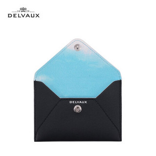 DELVAUX Magritte系列 限量版短款男女卡包卡夹  黑色新年礼物 黑色