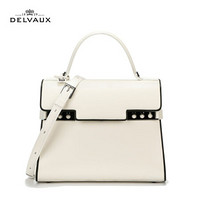 DELVAUX 包包女包斜挎奢侈品新品中号单肩包Tempete系列新年礼物 白色