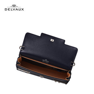 DELVAUX 包包女包斜挎奢侈品新品单肩包 Tempete Pochette系列精选礼盒新年礼物 藏青色