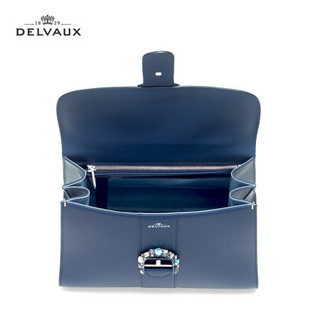 DELVAUX 女包奢侈品包包单肩斜挎手提包中号 Brillant星空系列 限量版新年礼物 海军蓝