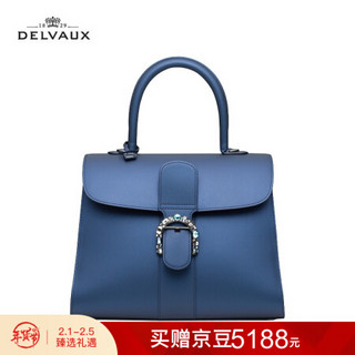 DELVAUX 女包奢侈品包包单肩斜挎手提包中号 Brillant星空系列 限量版新年礼物 海军蓝