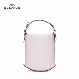 DELVAUX 包包女包奢侈品新品手提包女迷你Pin系列水桶包新年礼物 20秋冬薰衣粉