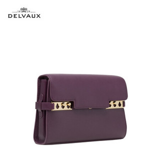 DELVAUX 包包女包斜挎奢侈品新品单肩包 Tempete Pochette系列精选礼盒新年礼物 20秋冬深紫色