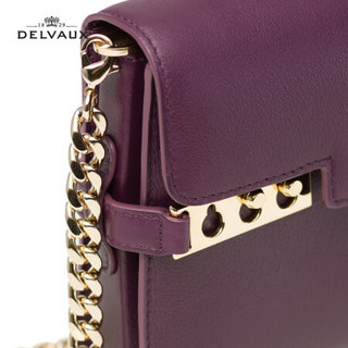 DELVAUX 包包女包斜挎奢侈品新品单肩包 Tempete Pochette系列精选礼盒新年礼物 20秋冬深紫色