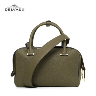 DELVAUX 包包女包奢侈品单肩斜挎手提包女中号 Cool Box系列新年礼物 卡其色