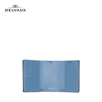 DELVAUX 奢侈品包包钱包短款卡包对折卡夹男女通用 20秋冬新品新年礼物 丹宁蓝