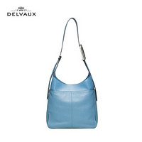 DELVAUX So Cool 系列 包包女包奢侈品斜挎手提包女士水桶包新年礼物 20秋冬丹宁蓝