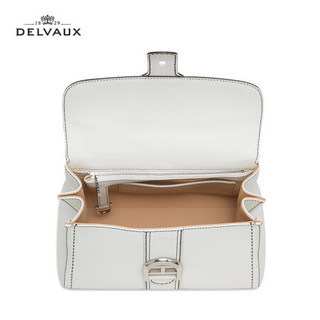 DELVAUX 经典系列 Brillant外缝线 女包奢侈品包包单肩斜挎手提包中号礼物女新年礼物 白色