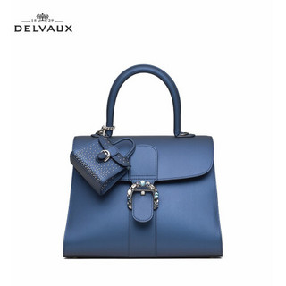 DELVAUX 包包女包斜挎奢侈品链条单肩包限量版包挂星空系列新年礼物 海军蓝