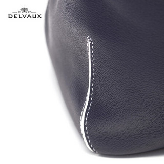 DELVAUX 包包女包奢侈品斜挎水桶包中号 So Cool 系列 21春夏The ocean系列 靛蓝色