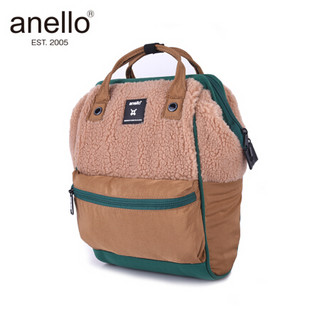 anello阿耐洛 趣味设计拼接材质双肩离家出走包 AT-B2931 浅棕色-BE 中号